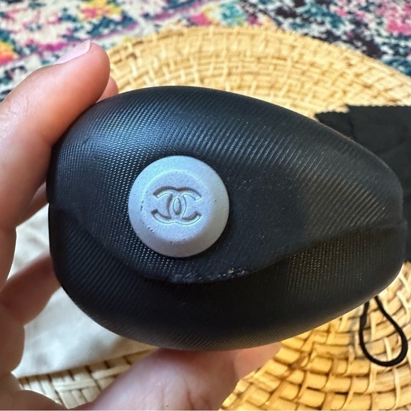 Chanel Gold Frame Logo Wrap Aviator Sunglasses With Case Y2K - Picture 7 of 11